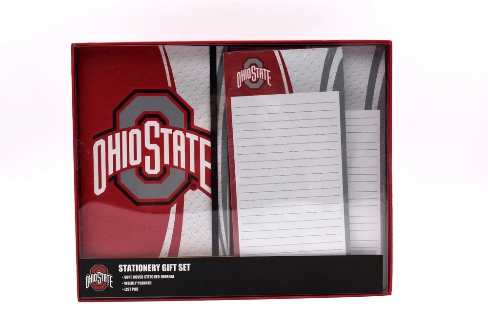 Ohio State Buckeyes Stationery Gift Set Journal List Pad Weekly Planner NEW Gift